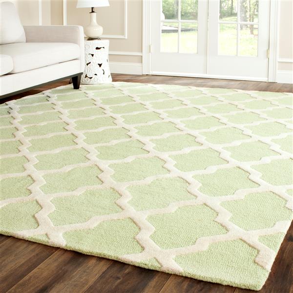 Safavieh Cambridge Trellis Rug - 3-ft x 5-ft - Wool - Light Green