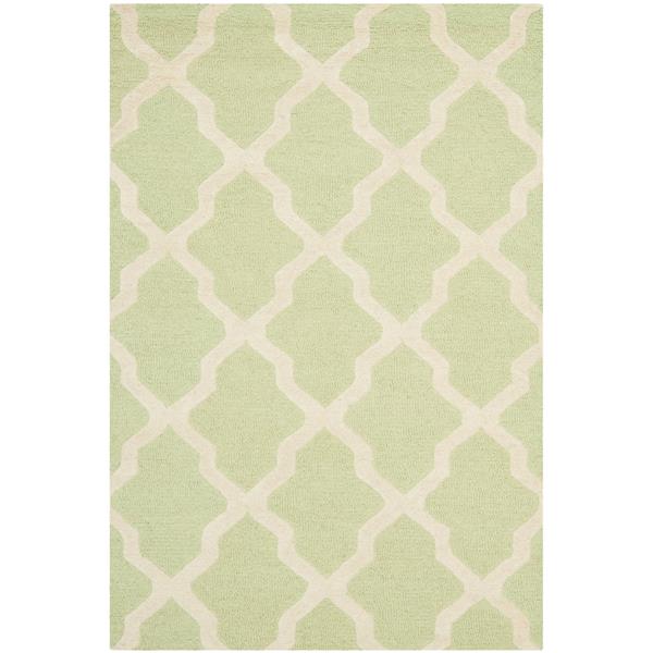 Safavieh Cambridge Trellis Rug - 3-ft x 5-ft - Wool - Light Green