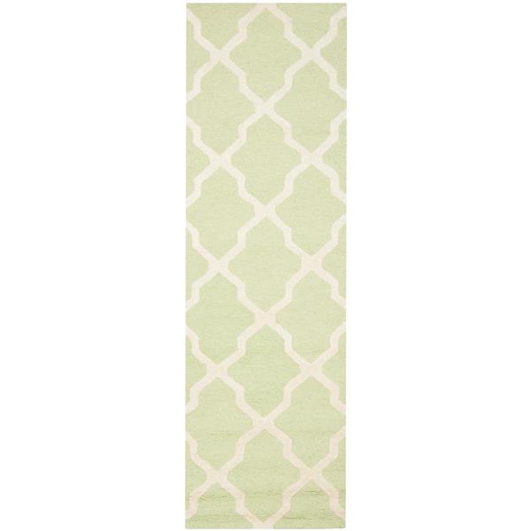 Safavieh Cambridge Trellis Rug - 2.5-ft x 6-ft - Wool - Light Green