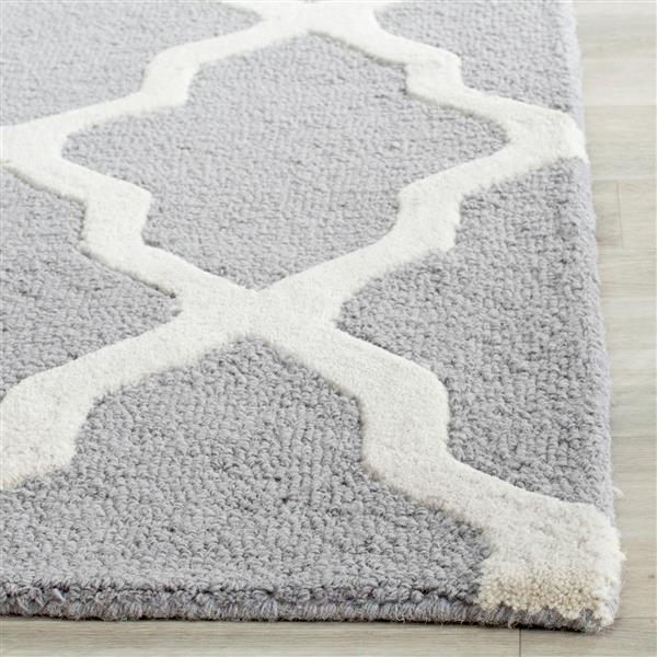 Safavieh Cambridge Trellis Rug - 2.5-ft x 8-ft - Wool - Silver