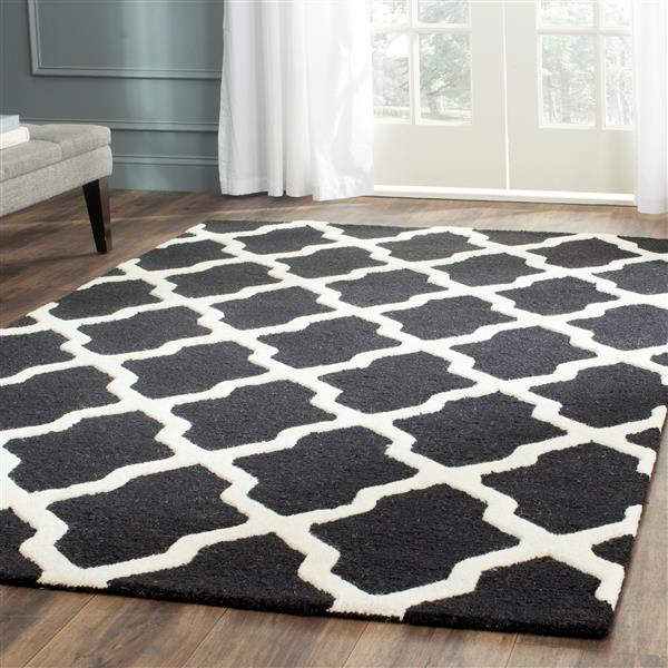 Safavieh Cambridge Trellis Rug - 2-ft x 3-ft - Wool - Black