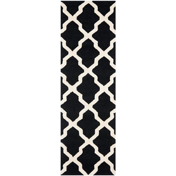 Safavieh Cambridge Trellis Rug - 2.5-ft x 6-ft - Wool - Black