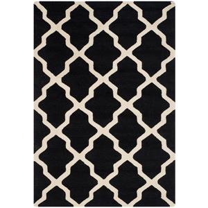 Safavieh Cambridge Trellis Rug - 3-ft x 5-ft - Wool - Black