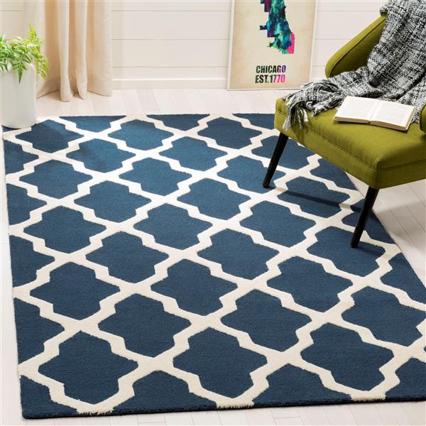 Safavieh Cambridge Trellis Rug - 2-ft x 3-ft - Wool - Blue