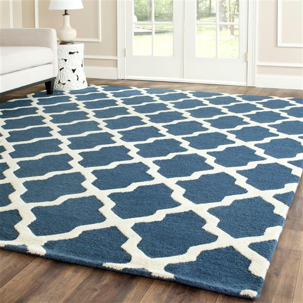 Safavieh Cambridge Trellis Rug - 2-ft x 3-ft - Wool - Blue