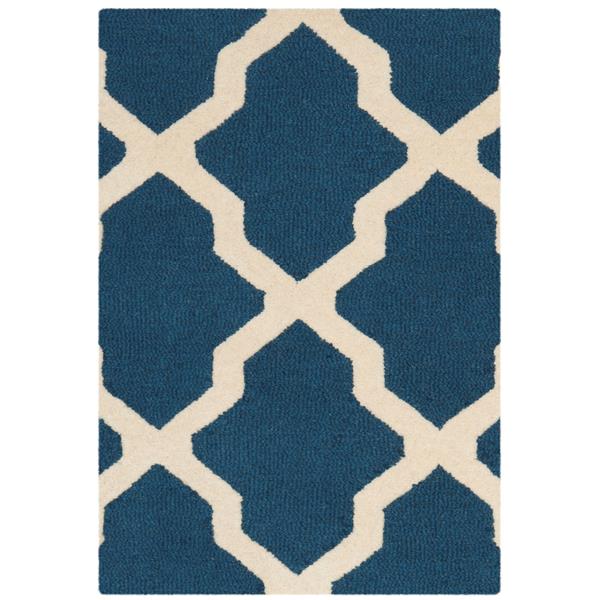 Safavieh Cambridge Trellis Rug - 2-ft x 3-ft - Wool - Blue