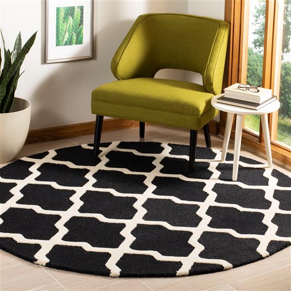 Safavieh Cambridge Trellis Rug - 4-ft x 4-ft - Wool - Black