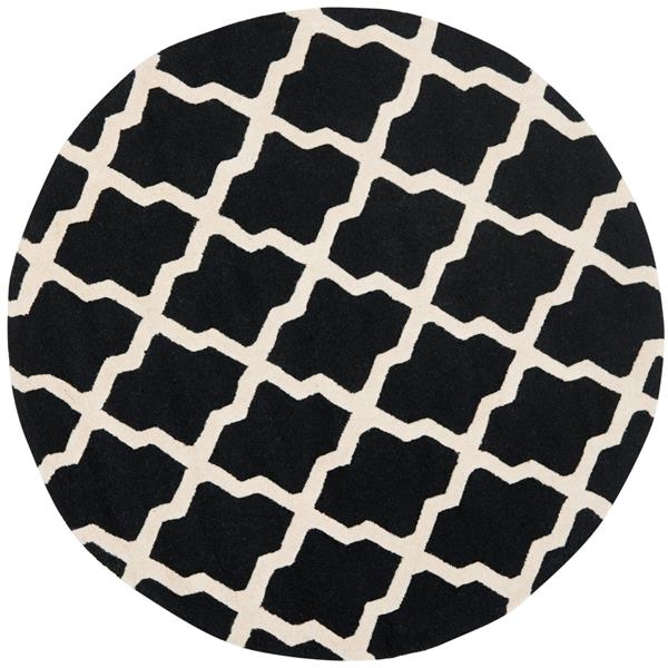 Safavieh Cambridge Trellis Rug - 4-ft x 4-ft - Wool - Black