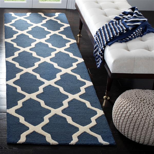 Safavieh Cambridge Trellis Rug - 2.5-ft x 8-ft - Wool - Blue