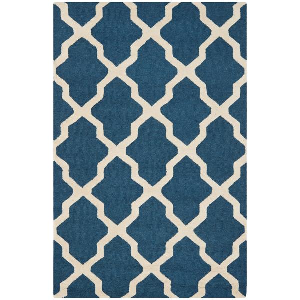 Safavieh Cambridge Trellis Rug - 3-ft x 5-ft - Wool - Blue