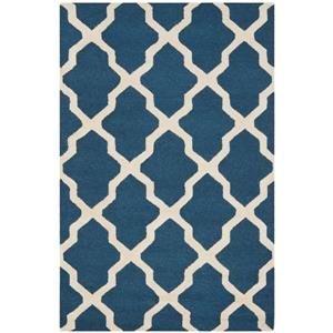 Safavieh Cambridge Trellis Rug - 3-ft x 5-ft - Wool - Blue