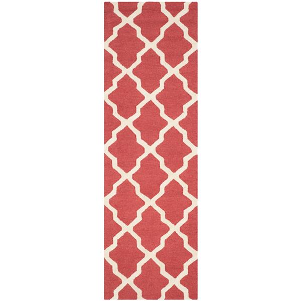 Safavieh Cambridge Trellis Rug - 2.5-ft x 6-ft - Wool - Orange