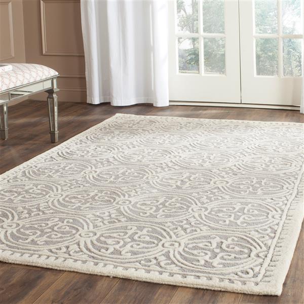 Safavieh Cambridge Abstract Rug - 11-ft x 15-ft - Wool - Silver
