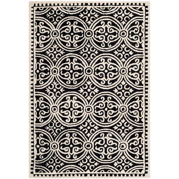 Safavieh Cambridge Abstract Rug - 3-ft x 5-ft - Wool - Black