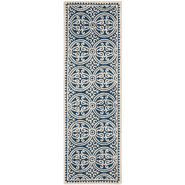 Safavieh Cambridge Abstract Rug - 2.5-ft x 8-ft - Wool - Blue