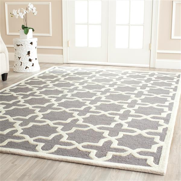 Safavieh Cambridge Abstract Rug - 10-ft x 14-ft - Wool - Silver