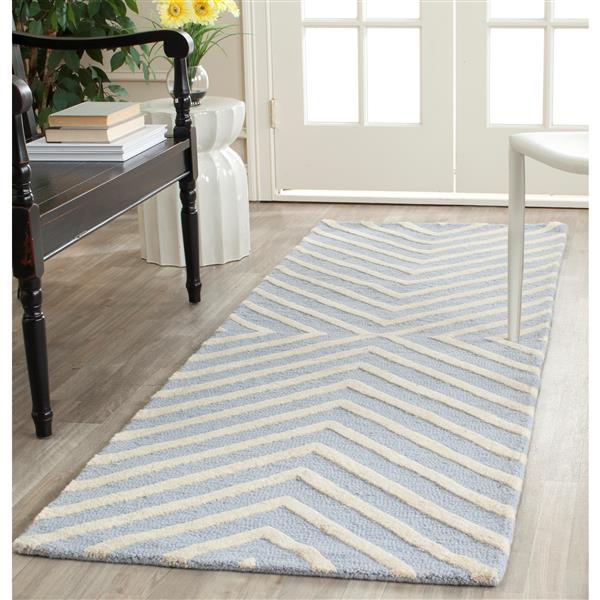 Safavieh Cambridge Chevron Rug - 2.5-ft x 8-ft - Wool - Blue