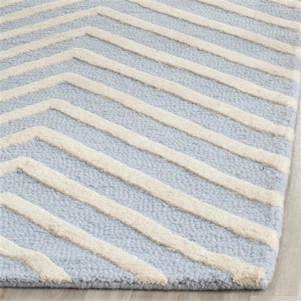 Safavieh Cambridge Chevron Rug - 2.5-ft x 8-ft - Wool - Blue