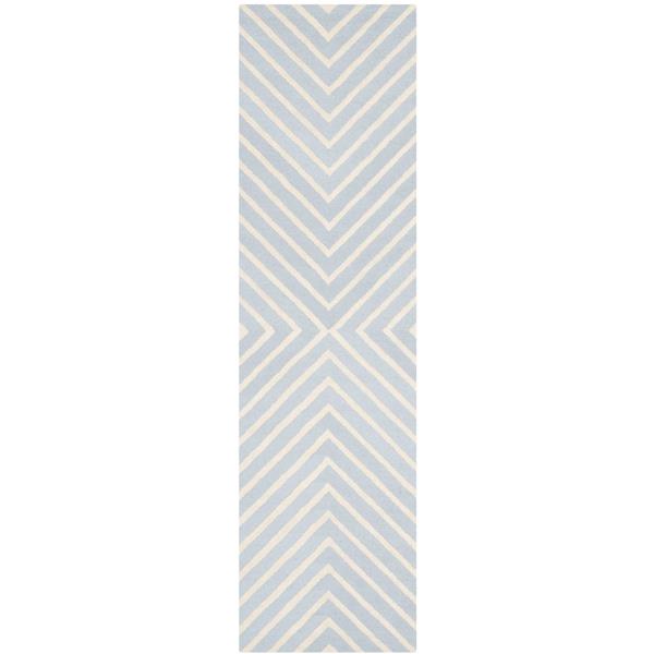 Safavieh Cambridge Chevron Rug - 2.5-ft x 8-ft - Wool - Blue