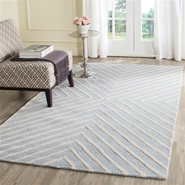 Safavieh Cambridge Chevron Rug - 3-ft x 5-ft - Wool - Light Blue