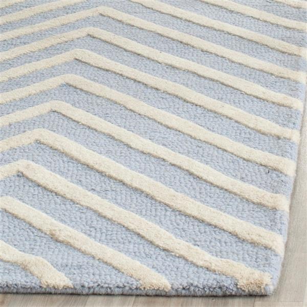 Safavieh Cambridge Chevron Rug - 3-ft x 5-ft - Wool - Light Blue