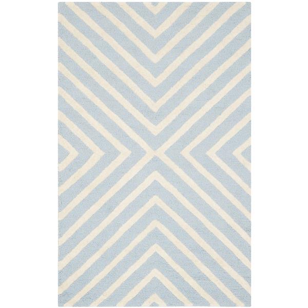 Safavieh Cambridge Chevron Rug - 3-ft x 5-ft - Wool - Light Blue