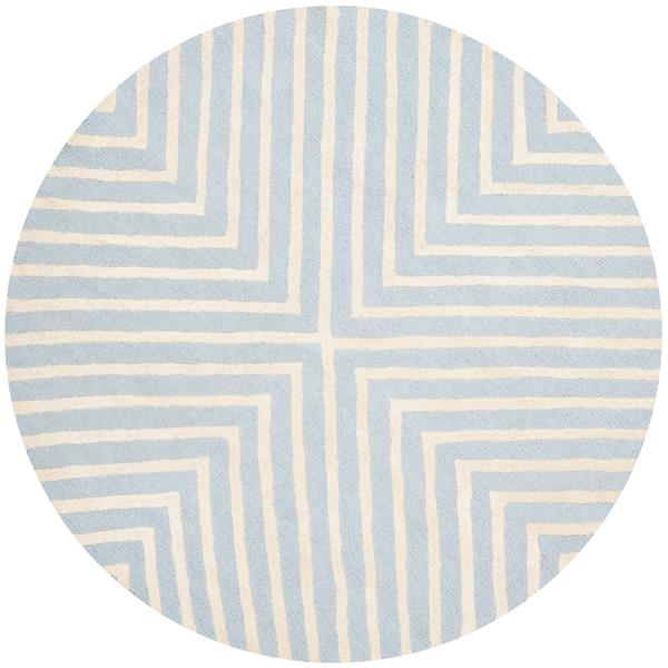 Safavieh Cambridge Chevron Rug - 4-ft x 4-ft - Wool - Light Blue