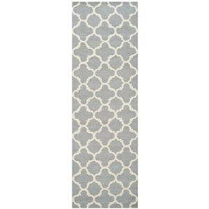 Safavieh Cambridge Trellis Rug - 2.5-ft x 8-ft - Wool - Silver