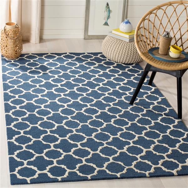 Safavieh Cambridge Trellis Rug - 3-ft x 5-ft - Wool - Blue