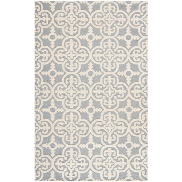 Safavieh Cambridge Trellis Rug - 4-ft x 6-ft - Wool - Silver