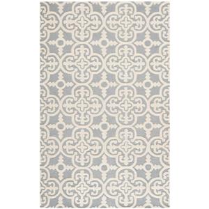 Safavieh Cambridge Trellis Rug - 4-ft x 6-ft - Wool - Silver