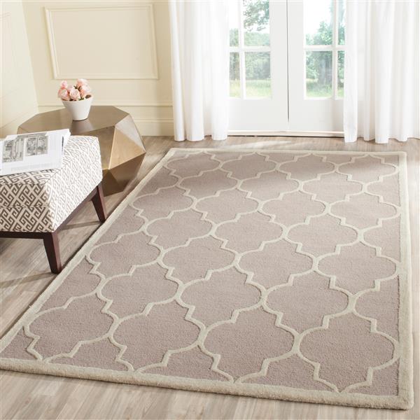 Safavieh Cambridge Trellis Rug - 4-ft x 6-ft - Wool - Beige