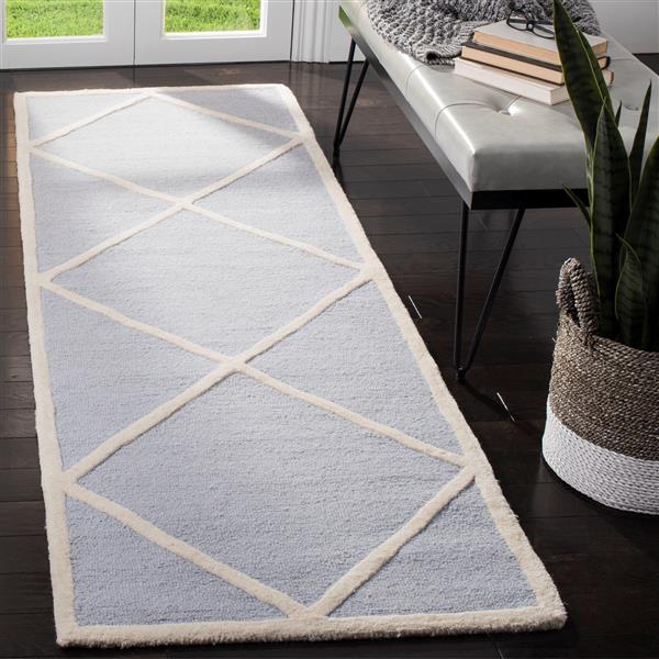 Safavieh Cambridge Geometric Rug - 2.5-ft x 8-ft - Wool - Blue