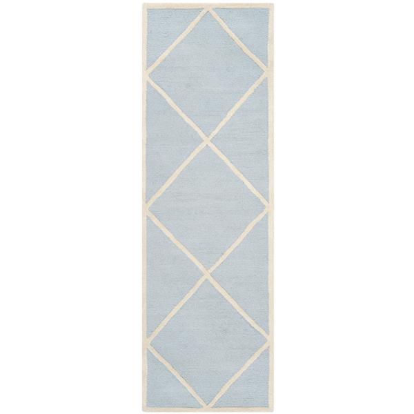 Safavieh Cambridge Geometric Rug - 2.5-ft x 8-ft - Wool - Blue