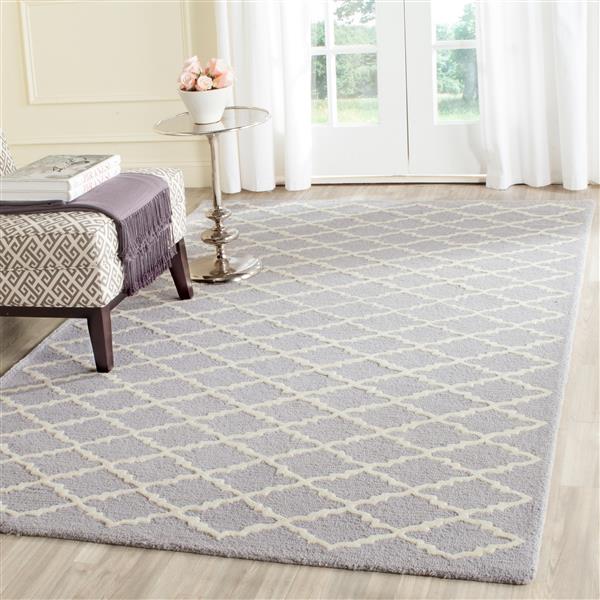 Safavieh Cambridge Geometric Rug - 2-ft x 3-ft - Wool - Silver