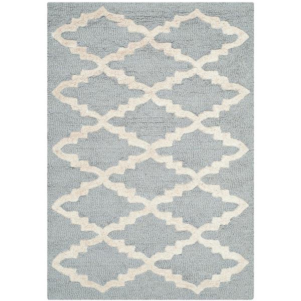 Safavieh Cambridge Geometric Rug - 2-ft x 3-ft - Wool - Silver