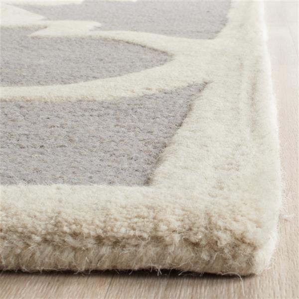 Safavieh Cambridge Trellis Rug - 3-ft x 5-ft - Wool - Silver