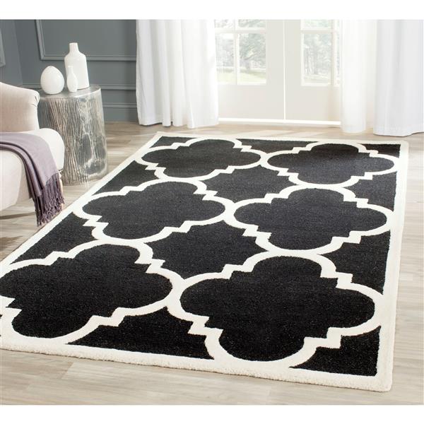 Safavieh Cambridge Trellis Rug - 4-ft x 6-ft - Wool - Black