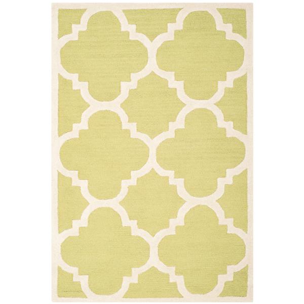 Safavieh Cambridge Trellis Rug - 4' X 6' - Wool - Green Cam140t-4 