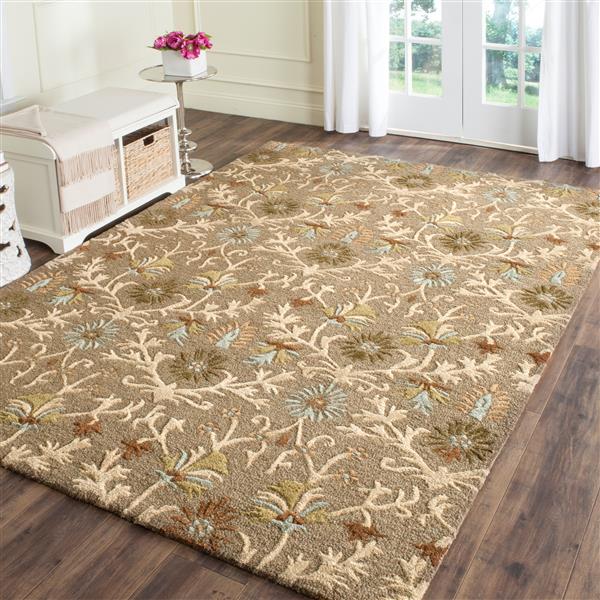 Safavieh Cambridge Floral Rug - 2.5-ft x 4-ft - Wool - Beige