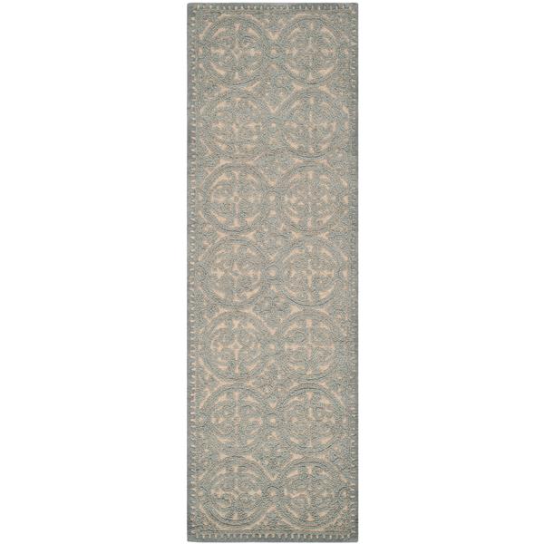 Safavieh Cambridge Geometric Rug - 2.5-ft x 6-ft - Wool - Blue