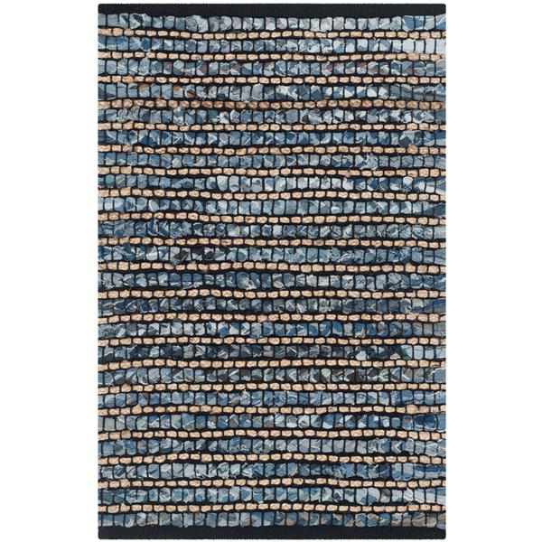 Safavieh Cape Cod Stripe Rug - 2-ft x 3-ft - Jute - Blue