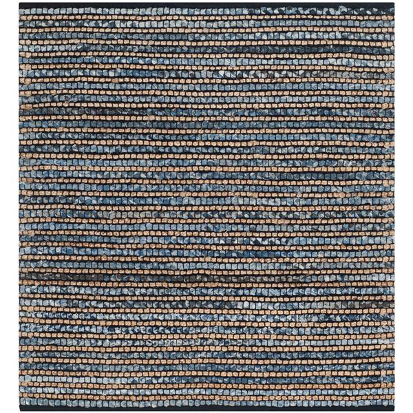 Safavieh Cape Cod Stripe Rug - 4-ft x 4-ft - Jute - Blue