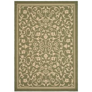 Safavieh Courtyard Floral Rug - 9-ft x 12-ft - Polypropylene - Green