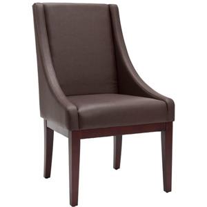 Safavieh Leather Sloping Armchair - Brown