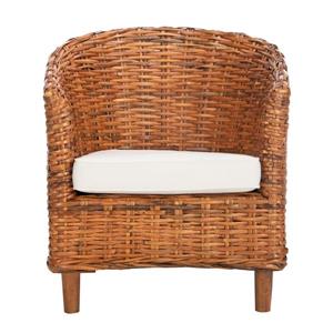 Safavieh Omni Rattan Barrel Chair - Brown