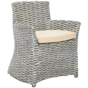 Safavieh Cabana Rattan Arm Chair - Grey
