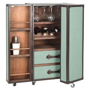 Safavieh Grayson Wood Bar Cabinet - Green