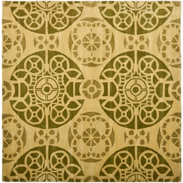 Safavieh Wyndham Square Rug - 7-ft x 7-ft - Honey/Green WYD376L-7SQ | RONA