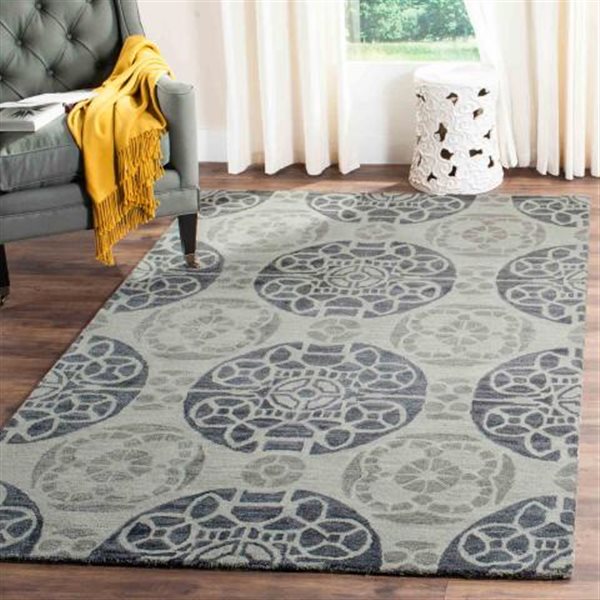 Safavieh Wyndham Rug 2' 5" x 4' Silver/Blue WYD376G24 RONA